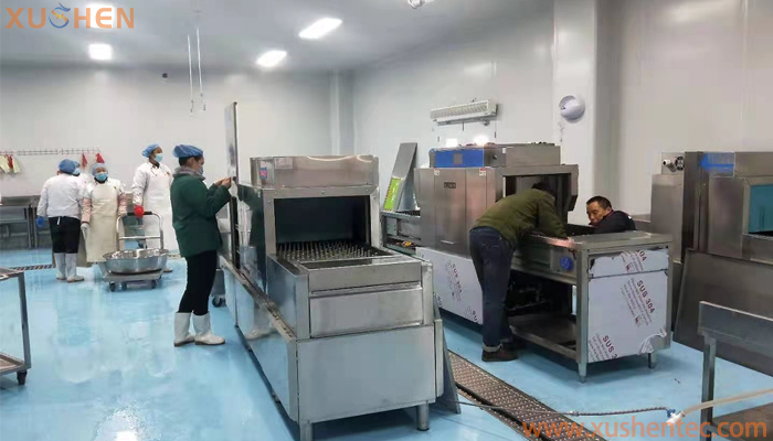 中央厨房洗碗机,商用洗碗机,旭申洗碗机