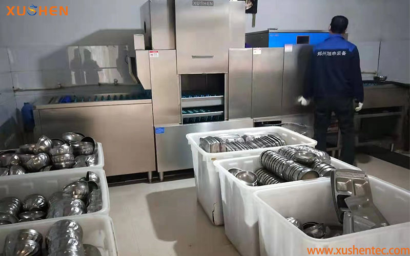 学校食堂洗碗机,长龙式洗碗机,河南洗碗机厂家